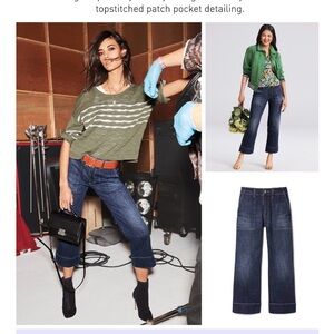 CAbi Lido Wide Leg Cropped Jeans